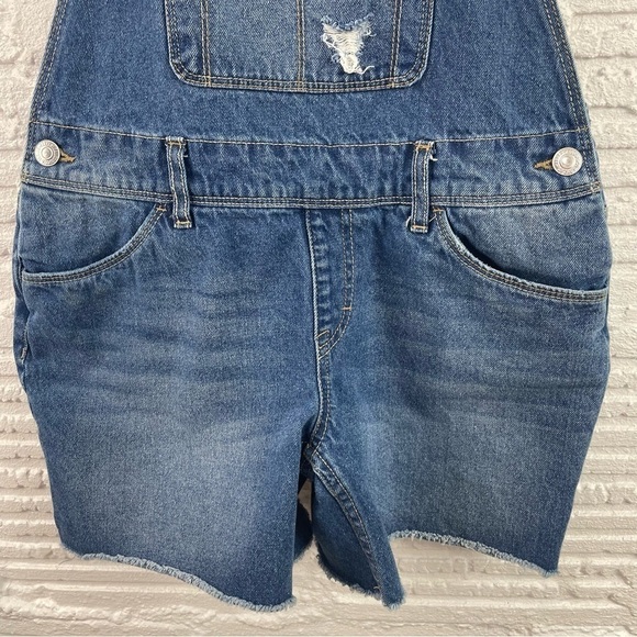 Levi's Denim Distressed Shortall Kids Size 16 - Picture 4 of 14